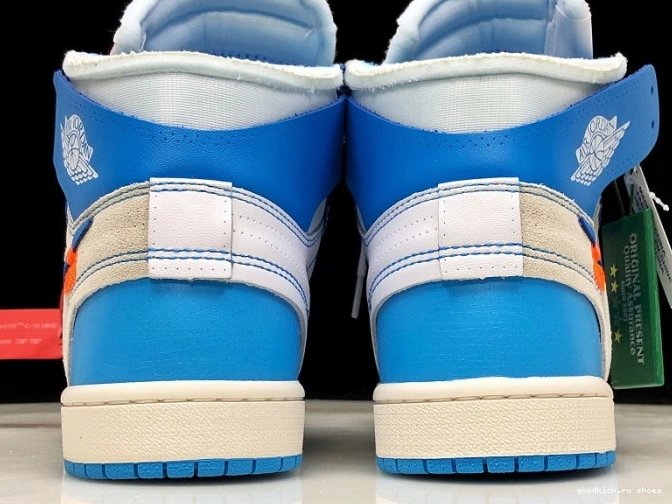 Off-White Jordan Powder Air AQ0818-148 UNC Blue 1 0723